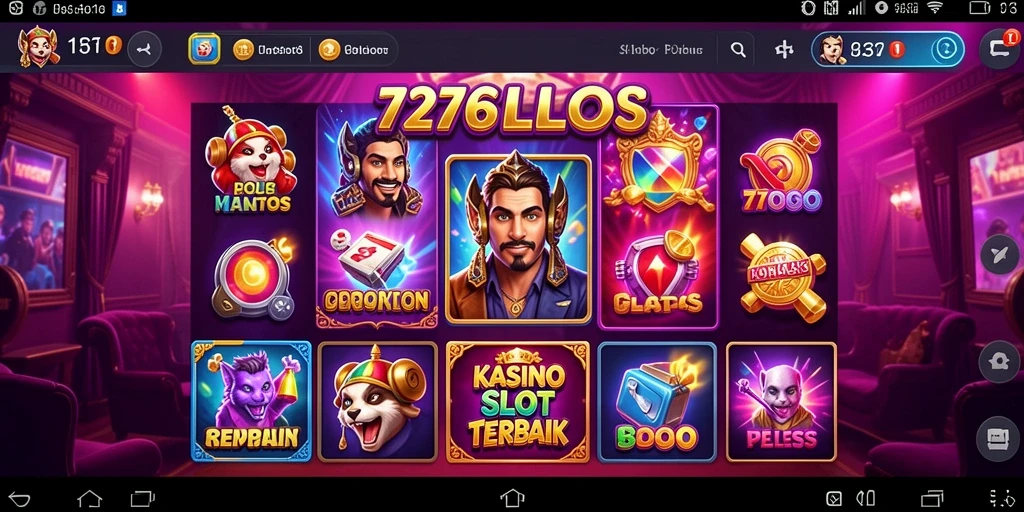 Tampilan gameplay 7276SLOTS yang menakjubkan dengan mesin slot variatif.