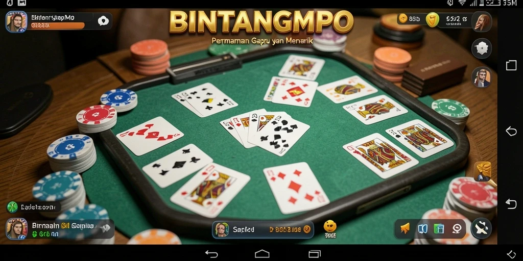 Screenshot BINTANGMPO menampilkan gameplay seru Gaple.