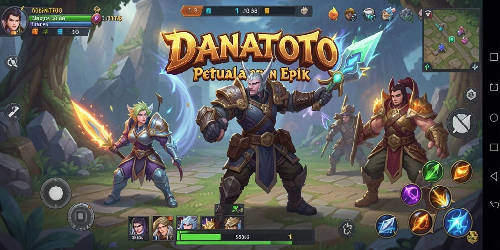 Tampilan gameplay RPG yang menarik dan penuh warna di DANATOTO.