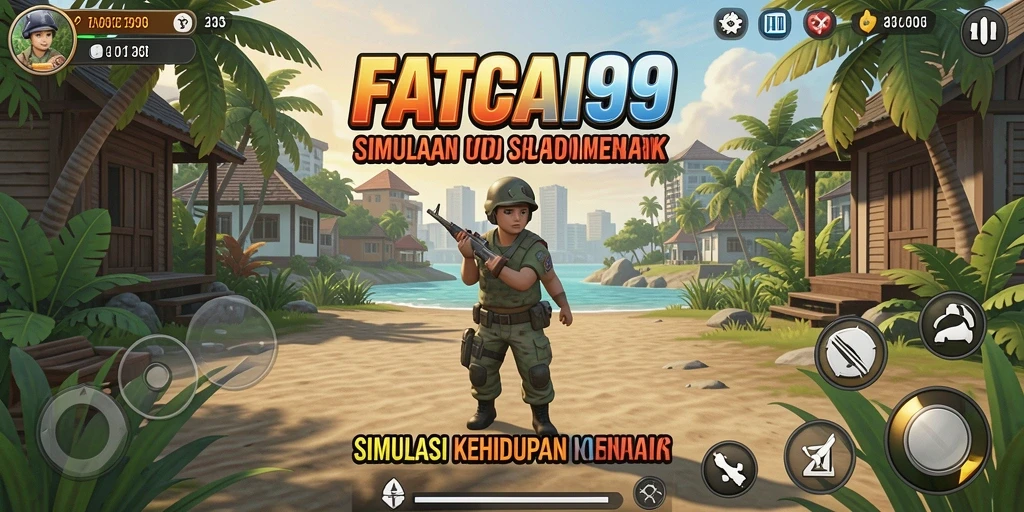 Tangkapan layar gameplay yang menunjukkan kehidupan dalam simulasi FATCAI99.