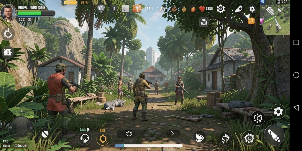 Screenshot gameplay HARAPJP menampilkan karakter dalam suasana kehidupan sehari-hari.