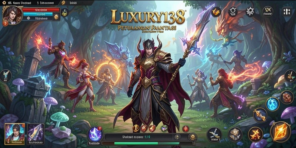 Screenshot utama LUXURY138 menampilkan aksi pertempuran seru dalam game ARPG.